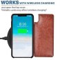 iPhone Xs Max Wallet Case Card Holder Premium Leather Magnetic Closure Brown