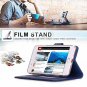 For iPhone 7/8 Plus Case Flip Folio Genuine Leather Wallet and Credit Card Navy