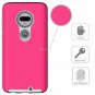 For Moto G7 Case with 9H Tempered Glass Screen Protector Dual Layer Pink