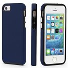 For iPhone 5/5s/SE Case Dual Guard Protective Shock Absorbing Scratch Navy Blue