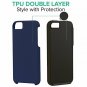 For iPhone 5/5s/SE Case Dual Guard Protective Shock Absorbing Scratch Navy Blue