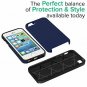 For iPhone 5/5s/SE Case Dual Guard Protective Shock Absorbing Scratch Navy Blue