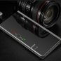 For Galaxy A8 Plus Case Mirror Design Clear View Flip Bookstyle Luxury Black