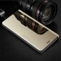 For Galaxy A7 2018 A750 Case Mirror Design Clear Flip Bookstyle Luxury  Gold