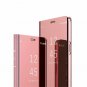 For Galaxy A7 2018 A750 Case Mirror Design Clear Flip Bookstyle Luxury Rose Gold