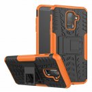 For Galaxy J8 2018 Case Hybrid Rugged Heavy Duty Armor Hard Back Cover Orange