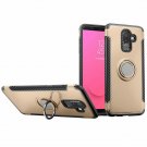 For Galaxy J8 2018 Case Hybrid Back with 360 Degree Rotation Ring Holder Gold