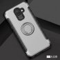 For Galaxy J8 2018 Case Hybrid Back with 360 Degree Rotation Ring Holder Silver