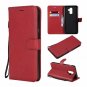For Samsung J8 Case Wallet Kickstand Premium Leather Book Style Magnetic Red