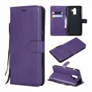 Samsung J8 Case Wallet Premium Leather Magnetic Protective Card Holder Purple