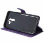 Samsung J8 Case Wallet Premium Leather Magnetic Protective Card Holder Purple