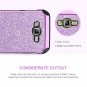 For Galaxy Grand Prime Case Luxury Glitter Slim Hybrid Shockproof 2 in 1 Purple