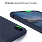 For iPhone Xs Max Case Liquid Silicone Rubber Shockproof Thin Midnight Blue