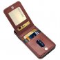 For iPhone Xs Max Case Premium Leather Scratch Wallet Credit Card Slots Brown