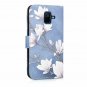 For Samsung Galaxy A6 2018 Case PU Leather Protective Taupe/White/Blue Grey