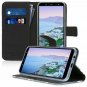 For Samsung Galaxy A6 2018 Case PU Leather Protective Taupe/White/Blue Grey