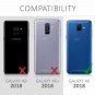For Samsung Galaxy A6 2018 Case PU Leather Protective Taupe/White/Blue Grey