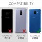 For Samsung Galaxy A6 2018 Case PU Leather Protective Dark Red/Black