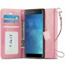 For Xperia XA2 Ultra Case Wallet Stand Slim Fit Heavy Duty Flip Cover Pink
