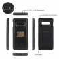 For Galaxy S10 Wallet Case Handmade Leather Magnetic Detachable Cowhide Black