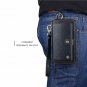 For Galaxy S10 Wallet Case Handmade Leather Magnetic Detachable Cowhide Black