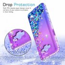 Fo Galaxy Grand Prime Case Tempered Glass Screen Protector Girls Purple/Blue