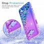 Fo Galaxy Grand Prime Case Tempered Glass Screen Protector Girls Purple/Blue