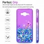 Fo Galaxy Grand Prime Case Tempered Glass Screen Protector Girls Purple/Blue