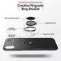 iPhone XR Case Ultra Thin Soft TPU 360 Rotating Magnetic Kickstand Black