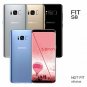 For Galaxy S8 Case Release 2-Piece Dual Layer Style Hard Cover Mint Stripes+Grey