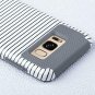 For Galaxy S8 Case Release 2-Piece Dual Layer Style Hard Cover Mint Stripes+Grey