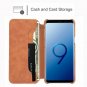 For Galaxy S9 Plus Wallet Case Ultra Slim Business Style Premium Scratch Brown