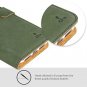 For Apple iPhone XR Case Luxury Genuine Leather Wallet and Card Slots Dark Green