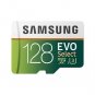 Memory Card Samsung 128GB 100MBs U3 MicroSD EVO with Adapter MB-ME128GA AM