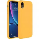 iPhone XR Case Liquid Silicon Gel Rubber Full Body Protection Shockproof Yellow