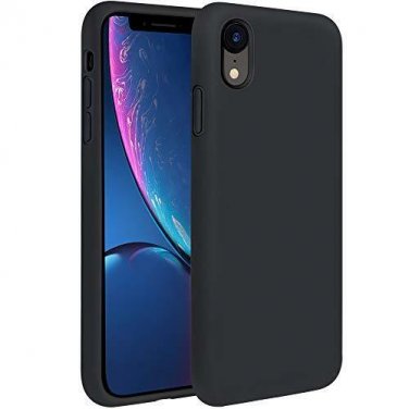 iPhone XR Case Liquid Silicone Gel Rubber Full Body Protection Shockproof Black
