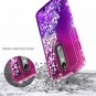 For Motorola Droid Turbo 2 Case Glitter Liquid Quicksand Waterfall Pink/Purple