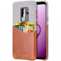 For Samsung Galaxy S9 Plus Case Sea Island Cotton Fabric Slim Hard Light Brown