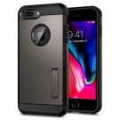 For iPhone 7/8 Plus Case Kickstand Cushion TechnologyTactile buttons Gunmetal