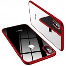 For iPhone Xs Max Case Crystal Clear Thin Cover Electroplated Edge Slim Case