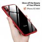 For iPhone Xs Max Case Crystal Clear Thin Cover Electroplated Edge Slim Case