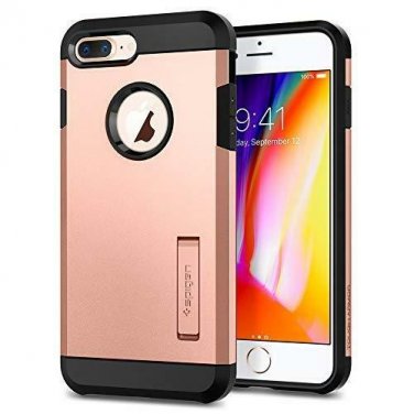 For iPhone 7/8 Plus Case Kickstand Air Cushion Technology Blush Gold