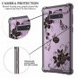 For Galaxy Note 9 Case Shockproof Hard PCTPU Bumper Black Flower Crystal