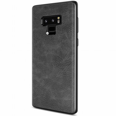 For Samsung Galaxy Note 9 Case Slim PU Leather Vintage Shockproof Black
