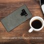 For Samsung Galaxy Note 9 Case Slim PU Leather Vintage Shockproof Gray
