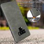 For Samsung Galaxy Note 9 Case Slim PU Leather Vintage Shockproof Gray