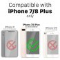 For iPhone 7/8 Plus case Shock Absorbent Protective Sot Teal Gray