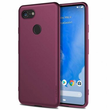 For Google Pixel 3 XL Case  Guardian Series Soft TPU Matte Finish Slim WineRed