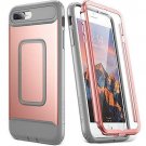 For iPhone7/8 Plus Case Built Screen Protector Protection Shockproof RG Grey