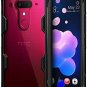 For HTC U12 Plus Ergonomic Transparent Military Drop Tested Defense Hard Black